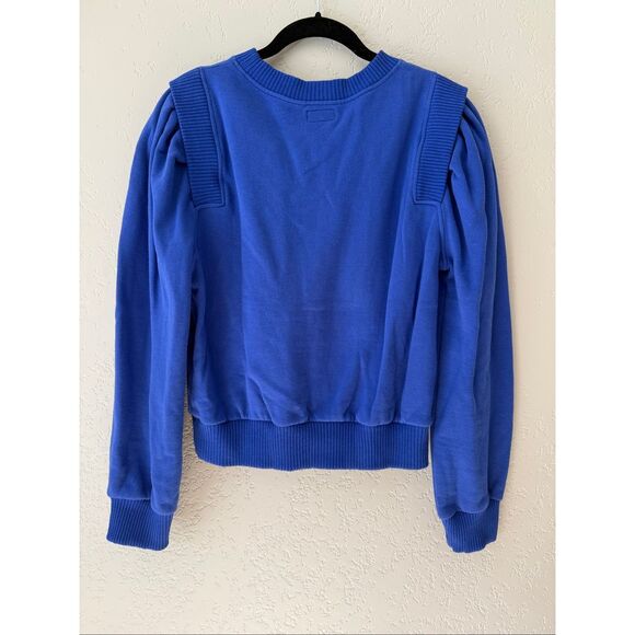 Mother The Ribbed Push and Shove Sweatshirt in Full Throttle - Picture 5 of 9